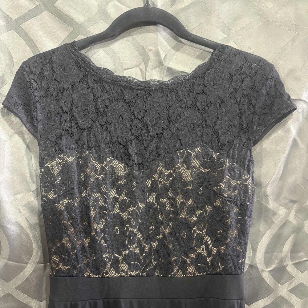 Elegant Black Lace Evening Gown Size ( S )
